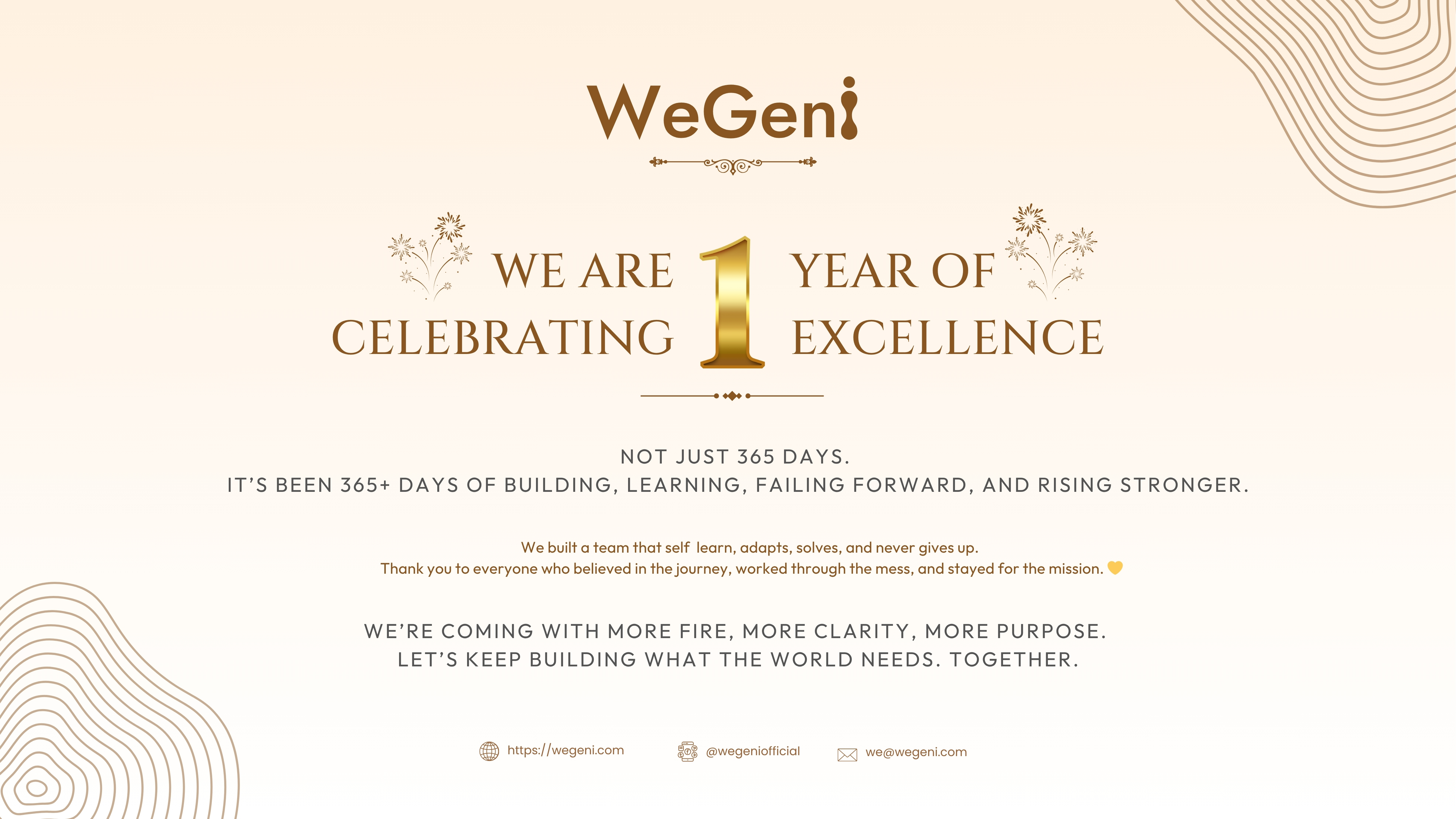 WeGeni Anniversary
